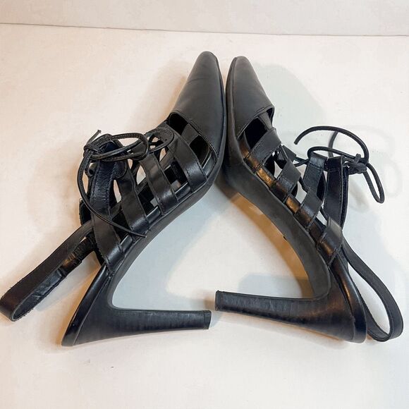 Franco Sarto Avalon Lace Up Pointed Toe Pumps Size 9.5 - Picture 5 of 9